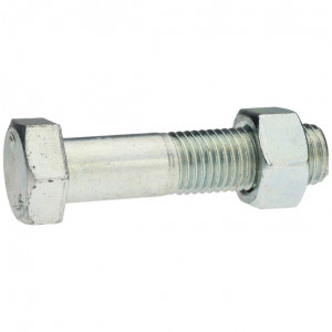 Maschinenschraube mit Mutter, verzinkt M 12 x 90 mm