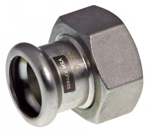 XPress Edelstahl 304 halbe Verschraubung 15 mm x 3/4 IG XPress Edelstahl 304 halbe Verschraubung 15 mm x 3/4 IG