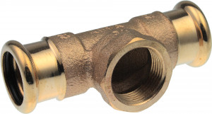 XPress Rotguss T-Stück mit Gewinde 54 x 1/2" IG x 54 mm Modell XPS 130 G XPress Rotguss T-Stück mit Gewinde 54 x 1/2" IG x 54 mm Modell XPS 130 G