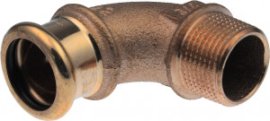 XPress Rotguss Winkel 90° 15 mm 1/2" AG XPCU 092 G XPress Rotguss Winkel 90° 15 mm 1/2" AG XPCU 092 G