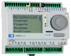 Technische Alternative Universalregelung UVR610S-MODB mit Display mit Modbus Schnittstelle